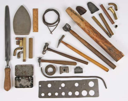 Brass instrument maker's tools, Horniman Museum